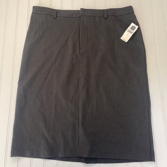 GAP Dresses & Skirts - NWT Gap Y2K Vintage Academia Office Wool Blend Pencil Skirt Stripes Womens XL 14